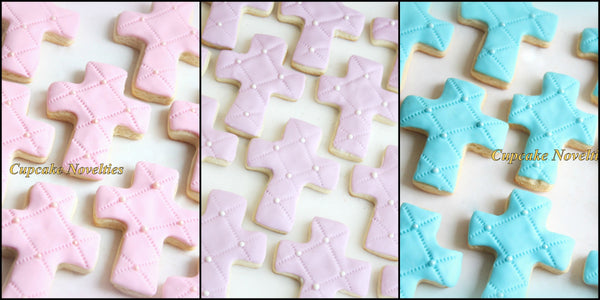First Holy Communion Baptism Christening Cross Cookies Gifts Custom Decorated Sugar Cookies Edible Christian Baptism Favors Dessert