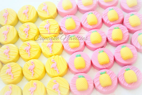 Pineapple Cookies Flamingo Cookies Pineapple Rice Krispies Tropical Party Luau Cookies Luau Birthday Lets Flamingle Summer Party Luau Party