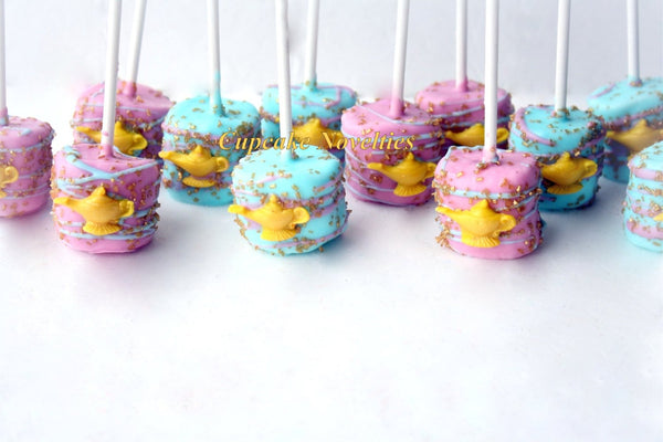 Princess Jasmine Birthday Party Favors Jasmine Birthday Genie Lamp Marshmallows Chocolate Rice Krispie Alladin Birthday Jasmine Cookies Lamp