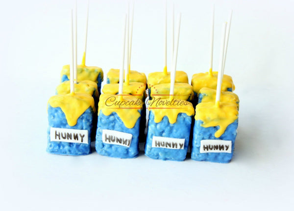 Winnie The Pooh Birthday Winnie the Pooh Baby Shower Winnie the Pooh Cookies Chocolate Rice Krispie Treats Pooh Baby Shower Hunny Pots