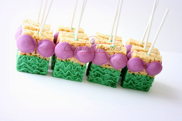 Mermaid Birthday Purple Green Mermaid Dress Cookies Seashells Under the Sea Baby Shower Bridal Shower Idea Ocean Cookie Beach Wedding Favors