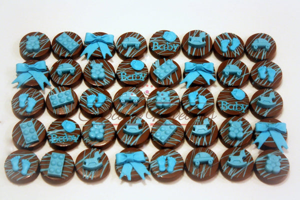 Baby Shower Cookies Boy Baby Girl Baby Things Chocolate Rice Krispie Treats Gender Neutral Baby Shower Favor Baby Footprints Baby Sprinkle