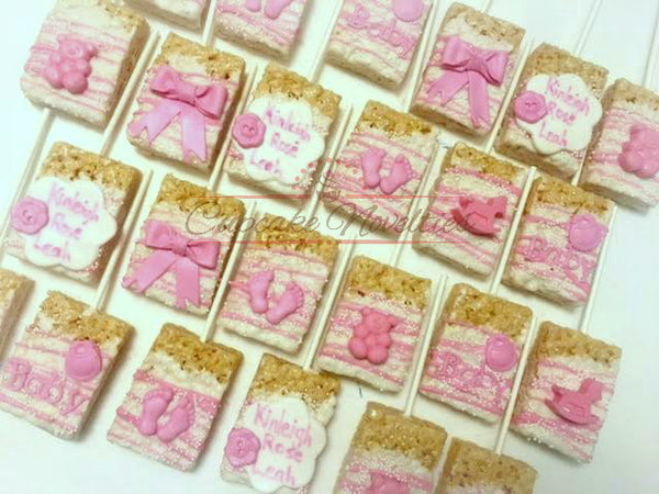 Baby Shower Cookies Boy Baby Girl Baby Things Chocolate Rice Krispie Treats Gender Neutral Baby Shower Favor Baby Footprints Baby Sprinkle