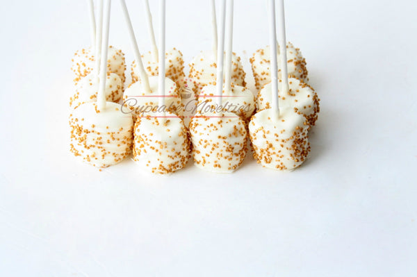 White Gold Birthday Pink Gold Birthday White Gold Wedding Favor Gold Chocolate Marshmallows Pink Gold Baby Shower Gold Bridal Shower Dessert