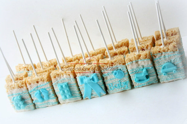 Baby Shower Cookies Boy Baby Girl Baby Things Chocolate Rice Krispie Treats Gender Neutral Baby Shower Favor Baby Footprints Baby Sprinkle