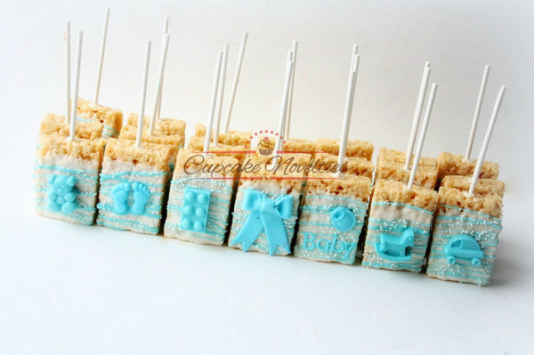 Baby Shower Cookies Boy Baby Girl Baby Things Chocolate Rice Krispie Treats Gender Neutral Baby Shower Favor Baby Footprints Baby Sprinkle