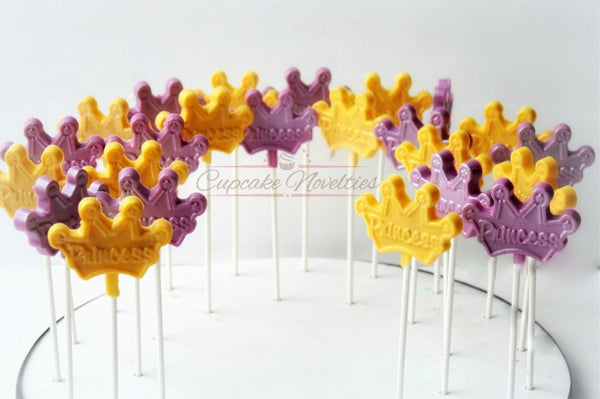 Princess Birthday Princess Cookies Crown Chocolate Pops Tiara Chocolate Candy Pops Princess Party Favors Dessert Princess Carriage Favors