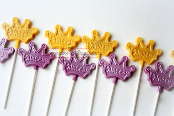 Princess Birthday Princess Cookies Crown Chocolate Pops Tiara Chocolate Candy Pops Princess Party Favors Dessert Princess Carriage Favors