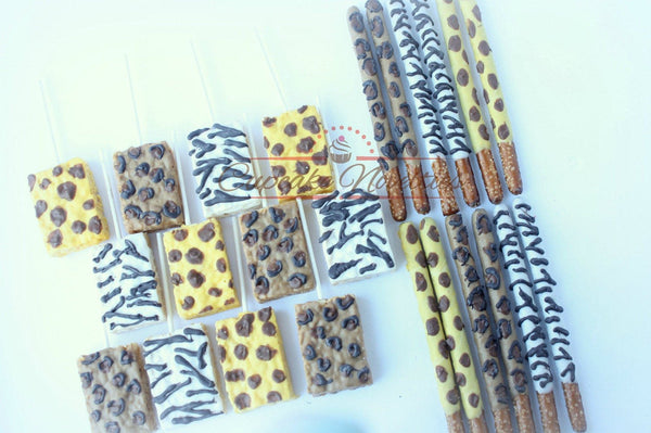 Jungle Cookies Jungle Birthday Safari Baby Shower Jungle Baby Shower Animal Print Rice Krispie Treats Animal Print Cookies Safari Cookies