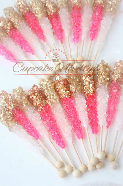 Unicorn Party Princess Cookies Princess Birthday Pink and Gold First Birthday Idea Pink Gold Baby Shower Princess Party Favor Glam Party Gem