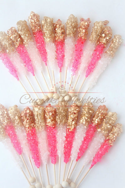 Unicorn Party Princess Cookies Princess Birthday Pink and Gold First Birthday Idea Pink Gold Baby Shower Princess Party Favor Glam Party Gem