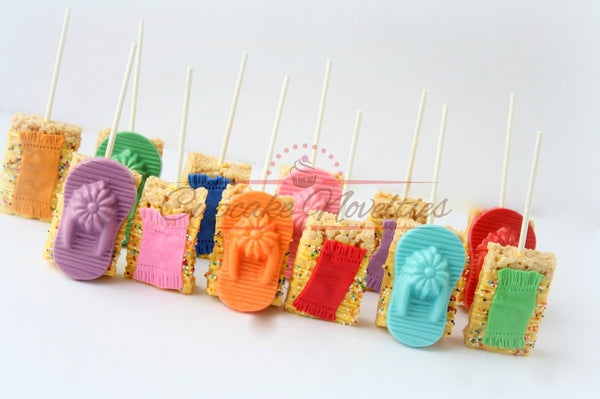 Pool Party Favors Swim Party Cookies Flip Flops Cookies Beach Birthday Beach Party Favors Beach Wedding Favors Beach Cookies Rice Krispies