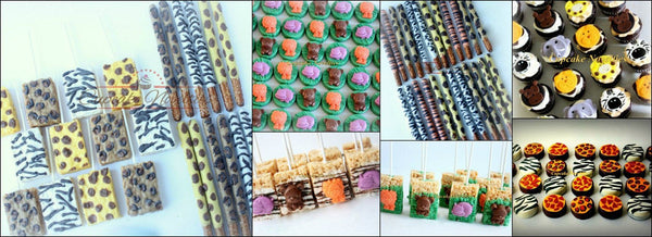 Jungle Birthday Chocolate Rice Krispie Treats Animal Cookies Go Diego Go Jungle Baby Shower Safari Birthday Cookie Jungle Party Favors Zoo