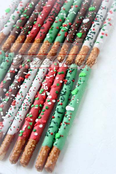 Christmas Cookies Corporate Holiday Gifts Holiday Party Favors Christmas Pretzels Holiday Cookies Winter Party Christmas Tree