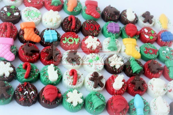 Christmas Cookies Holiday Cookies Holiday Party Favors Corporate Holiday Gifts Christmas Oreos Winter Party Christmas Tree Xmas Chocolate