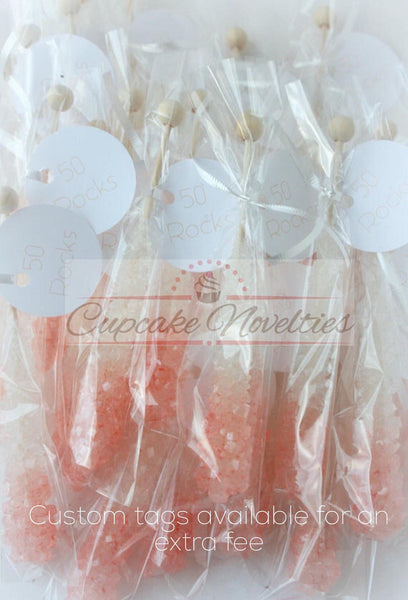 Pink Gold Birthday Pink Gold Baby Shower Pink Gold Wedding Favors Pink Gold Cookies Gold Rock Candy Pink Gold Bridal Shower Dessert Table