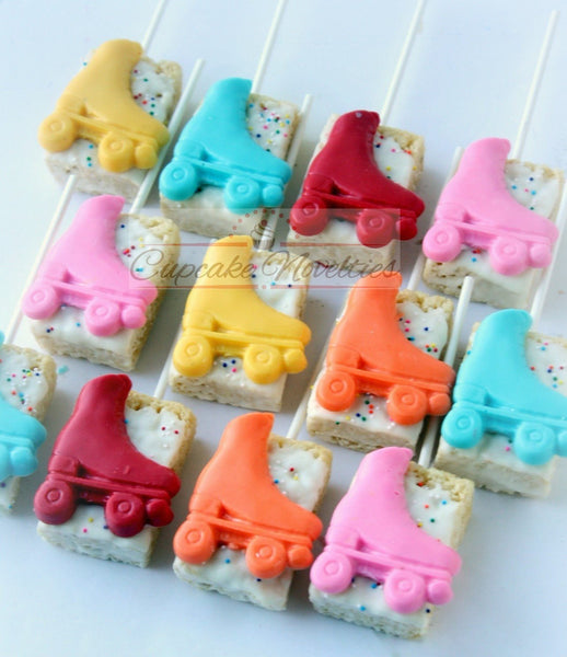 Ice Skating Birthday Roller Skating Birthday Roller Skating Party Favors Ice Skating Cookies Rice Krispie Treats Roller Skate Cookies Favors