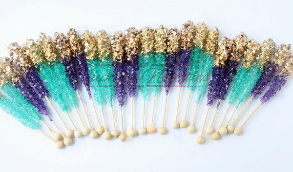 Purple Gold Birthday Pink Gold Birthday Purple Gold Wedding Favors Gold Rock Candy Pink Gold Baby Shower Gold Bridal Shower Dessert Table