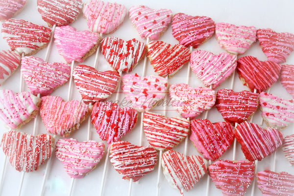 Valentines Day Cookies Galentines Day Cookies Valentines Day Gifts Valentines Party Favor Valentine Dessert Rice Krispie Treats Heart Cookie
