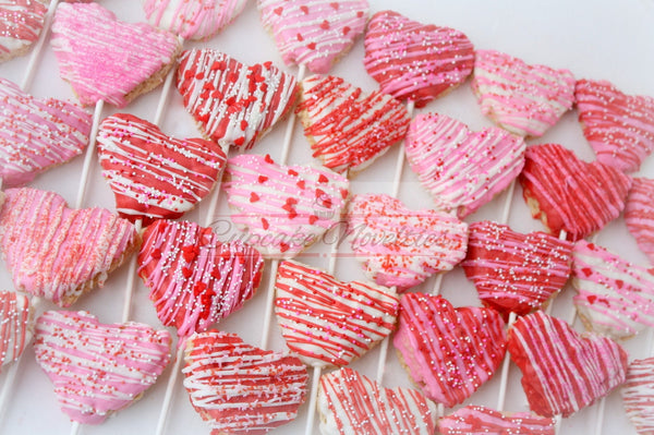 Valentines Day Cookies Galentines Day Cookies Valentines Day Gifts Valentines Party Favor Valentine Dessert Rice Krispie Treats Heart Cookie