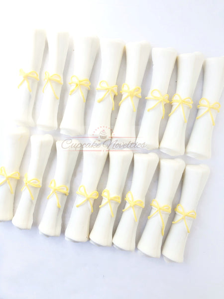 Graduation Cookies Graduation Party Favors Diploma Pretzels Diploma Cookies Chocolate Cookies Grad Gifts Edible Diplomas Grad Favors Ideas