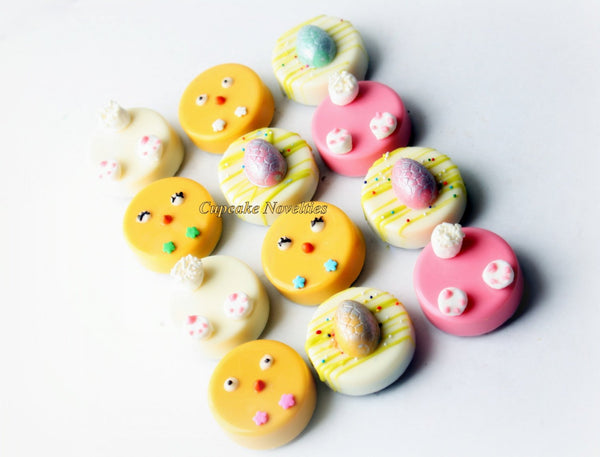 Easter Cookies Easter Chocolate Easter Bunny Basket Gifts Chocolate Oreos Cookies Bunnies Birthday Baby Shower Party Favors Spring Garden