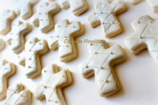First Holy Communion Christening Cross Cookies Baptism Cookies Custom Decorated Sugar Cookies Edible Christian Baptism Favors Dessert Gifts