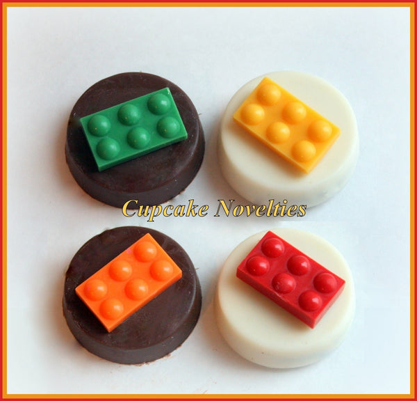 Building Blocks Birthday Bricks Building Blocks Chocolate Oreos Building Blocks Cookies Pops Party Favors Theme Party Cookies Edible Favors