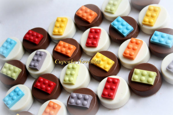 Building Blocks Birthday Bricks Building Blocks Chocolate Oreos Building Blocks Cookies Pops Party Favors Theme Party Cookies Edible Favors