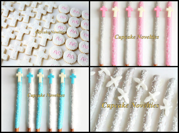 First Holy Communion Christening Cross Cookies Baptism Cookies Custom Decorated Sugar Cookies Edible Christian Baptism Favors Dessert Gifts