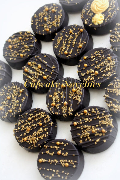 Art Deco Cookies Chocolate Oreos Great Gatsby Cookies Great Gatsby Party 1920s Party Vintage Cookies Black Gold Cookies Gatsby Party Favor