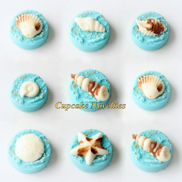 Under the Sea Birthday Baby Shower Bridal Shower Seashell Chocolate Covered Oreos Ocean Beach Wedding Mermaid Birthday Favors