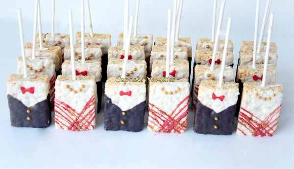 Edible Wedding Favors Bride Groom Rice Krispie Treats 12 Chocolate Dessert Table Rehearsal Bridal Shower Dessert Idea Unique Favors Monogram