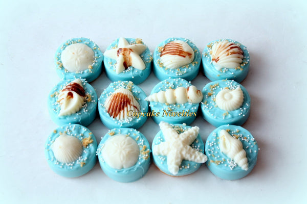 Under the Sea Birthday Baby Shower Bridal Shower Seashell Chocolate Covered Oreos Ocean Beach Wedding Mermaid Birthday Favors