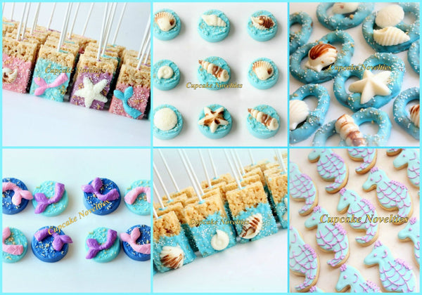 Edible Sand Under the Sea Birthday Baby Shower Bridal Shower Seashells Cupcake Toppers Ocean Beach Wedding Mermaid Birthday Beach Favor Idea