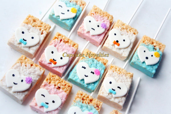 Dentist Gift Tooth Cookies Teeth Chocolate dipped Rice Krispie Treats Dental Hygienist Assistant Tooth Fairy Dental Office Opening Favor