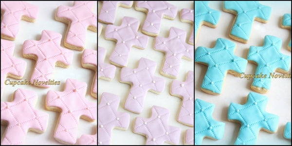 First Holy Communion Christening Cross Cookies Baptism Cookies Custom Decorated Sugar Cookies Edible Christian Baptism Favors Dessert Gifts