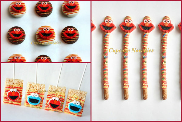 Elmo Cookies Elmo Birthday Party Favors Elmo Party Sesame Street Favors Birthday Party Cookies Monster Birthday Rice Krispie Treats Dessert