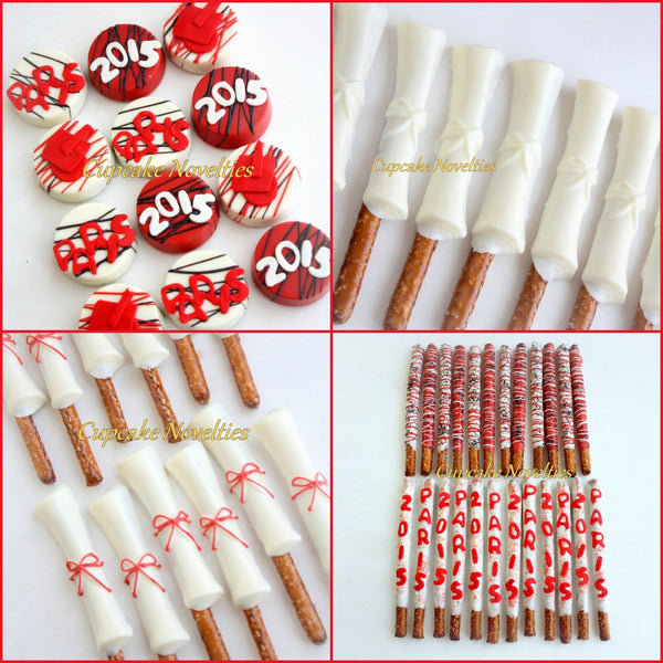 USC Graduation Cookies Graduation Favors Usc Cookies Red Gold Cookies Cardinal Gold Chocolate Oreos USC Party USC Grad College Cookies Logo