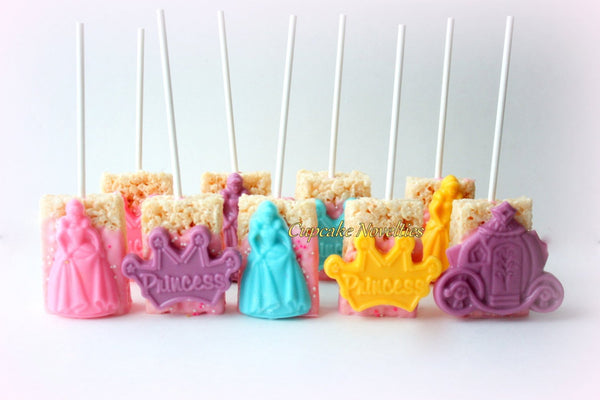 Princess Cookies Princess Birthday Crown Tiara Cookies Chocolate Rice Krispie Treats Princess Party Favors Dessert Princess Carriage Favors