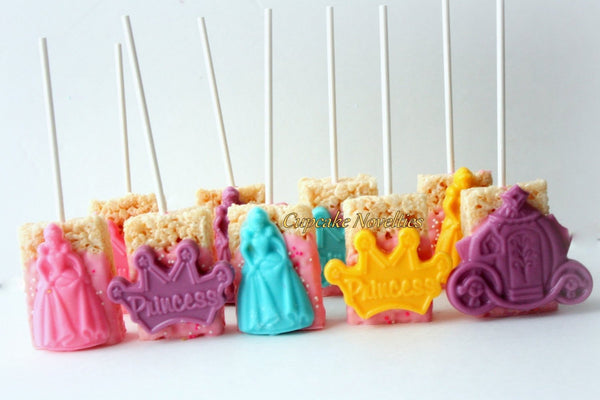Princess Cookies Princess Birthday Crown Tiara Cookies Chocolate Rice Krispie Treats Princess Party Favors Dessert Princess Carriage Favors