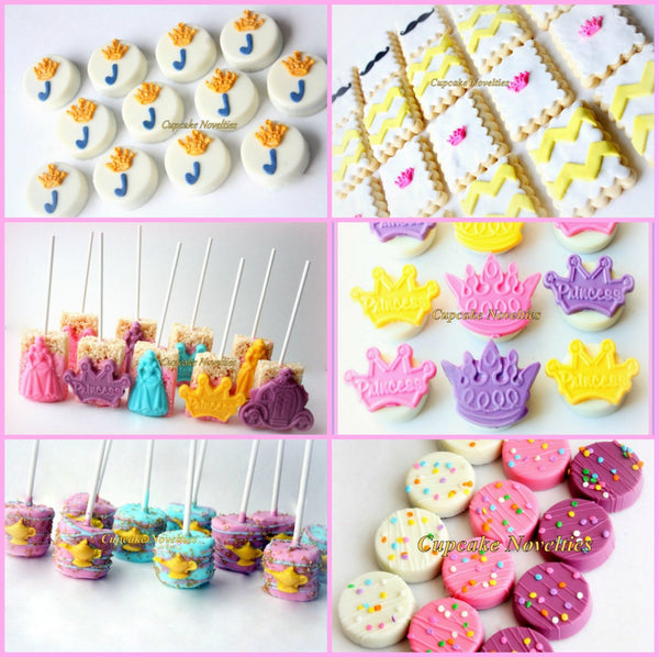 Princess Birthday Princess Cookies Crown Chocolate Pops Tiara Chocolate Candy Pops Princess Party Favors Dessert Princess Carriage Favors