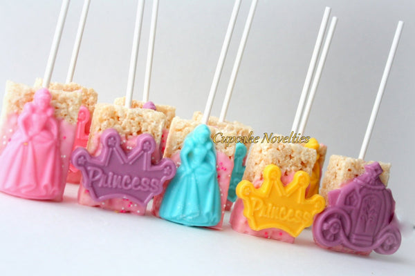 Princess Cookies Princess Birthday Crown Tiara Cookies Chocolate Rice Krispie Treats Princess Party Favors Dessert Princess Carriage Favors