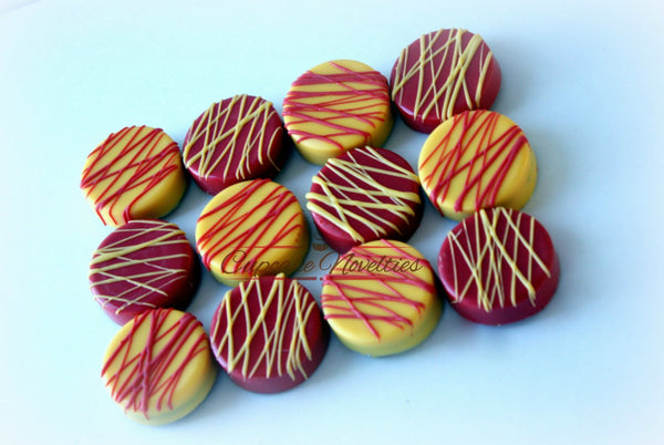 USC Graduation Cookies Graduation Favors Usc Cookies Red Gold Cookies Cardinal Gold Chocolate Oreos USC Party USC Grad College Cookies Logo