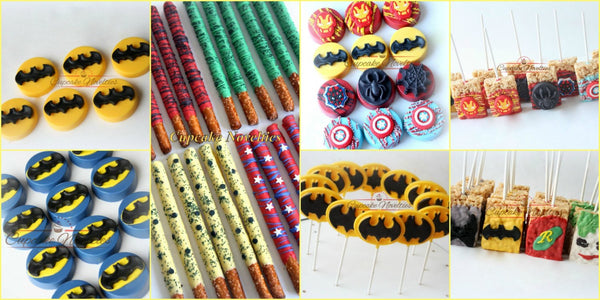 Batman Birthday Super Hero Birthday Superhero Birthday Batman Party Favors Batman Rice Krispie Treats Batman Robin Joker Catwoman DC Comics