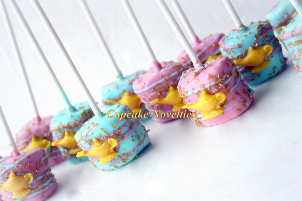 Princess Jasmine Birthday Party Favors Jasmine Birthday Genie Lamp Marshmallows Chocolate Rice Krispie Alladin Birthday Jasmine Cookies Lamp