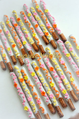 Fairy Birthday Flower Birthday Floral Birthday Party Spring Birthday Spring Baby Shower Favors Chocolate Pretzels Spring Cookies Mothers Day