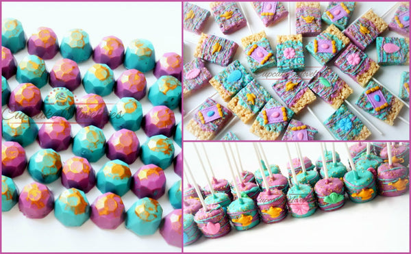Shimmer and Shine Birthday Shimmer Shine Party Favors Magic Carpet Genie Lamp Chocolate Rice Krispie Treats Shimmer Shine Cookies Jewels Gem