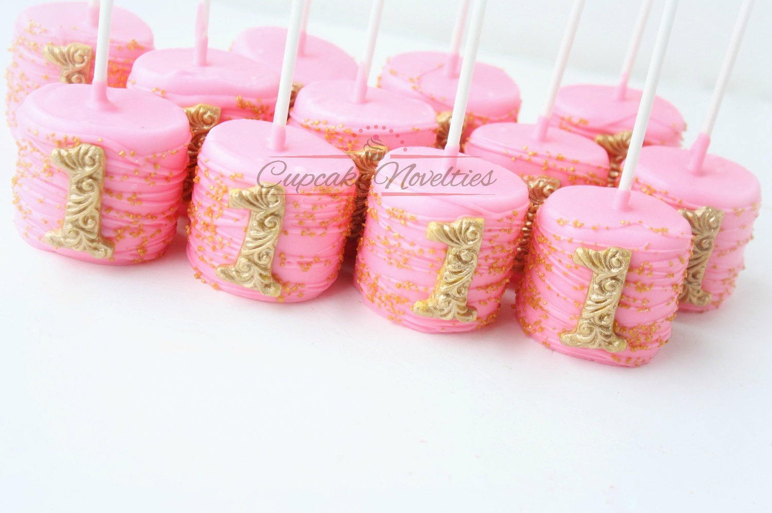 Pink and Gold First Birthday Pink Gold Birthday Favors Princess Birthday First Birthday Cookies Pink Gold Cookies First Birthday Decoration