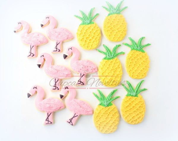 Pineapple Cookies Flamingo Cookies Pineapple Party Twotti Frutti Birthday Flamingo Favors Tropical Party Cookies Lets Flamingle Summer Party